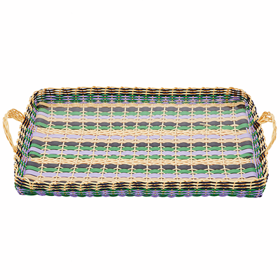 Woven Green & Lilac Tray from Matilda Goad