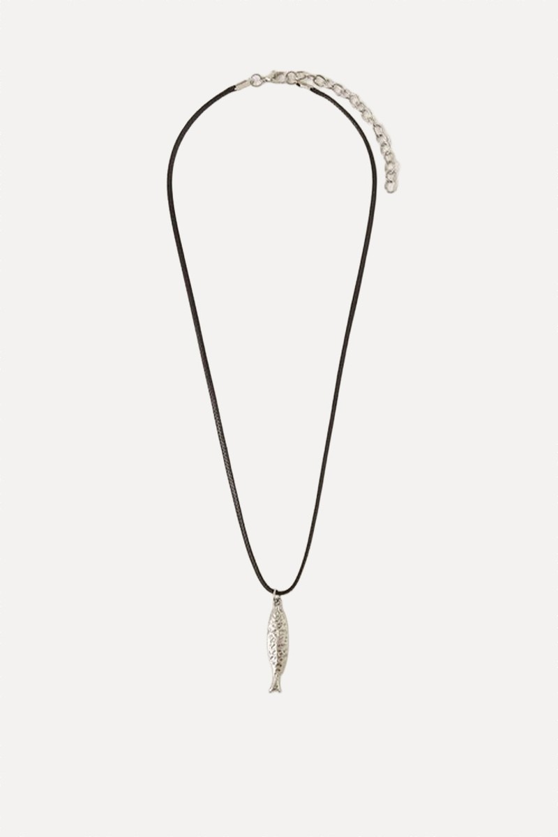 Fish Pendant Cord Necklace