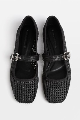 Mesh Ballerinas With Buckle from Stradivarius 