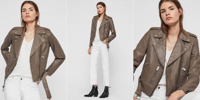 Balfern Leather Biker Jacket, £318