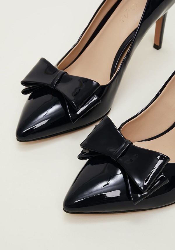 Patent Bow Court Shoe