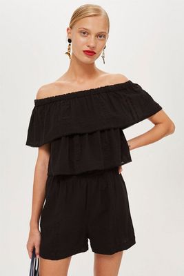Ruffle Tiered Bardot Playsuit from Topshop
