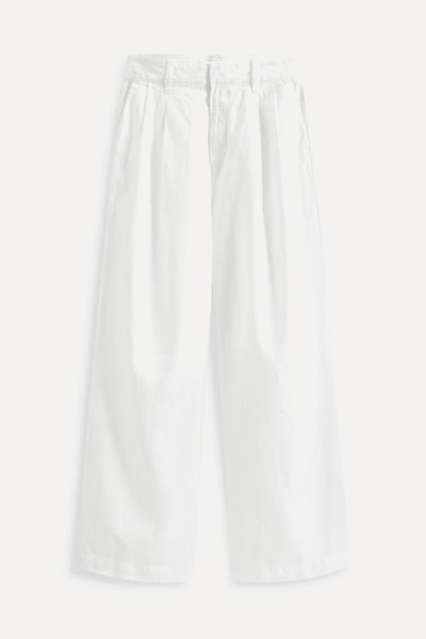 Linen Blend Pleated Trousers from GAP