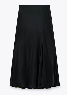Satin-Finish Midi Skirt from Zara