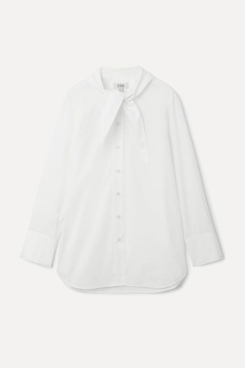 Tie-Neck Dagger-Collar Shirt from COS