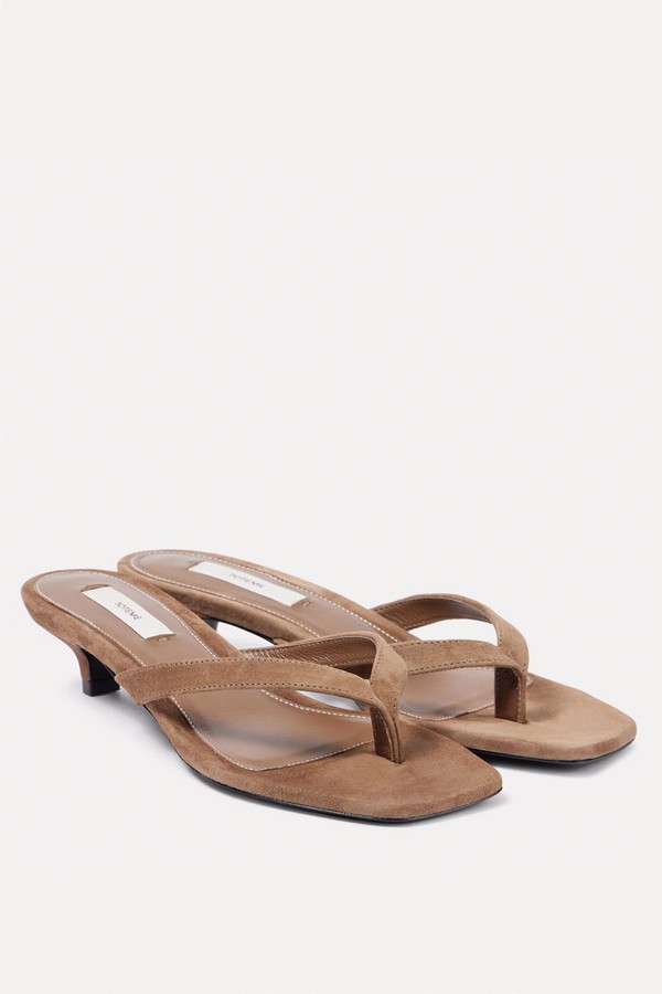 Suede Thong Sandals from Toteme