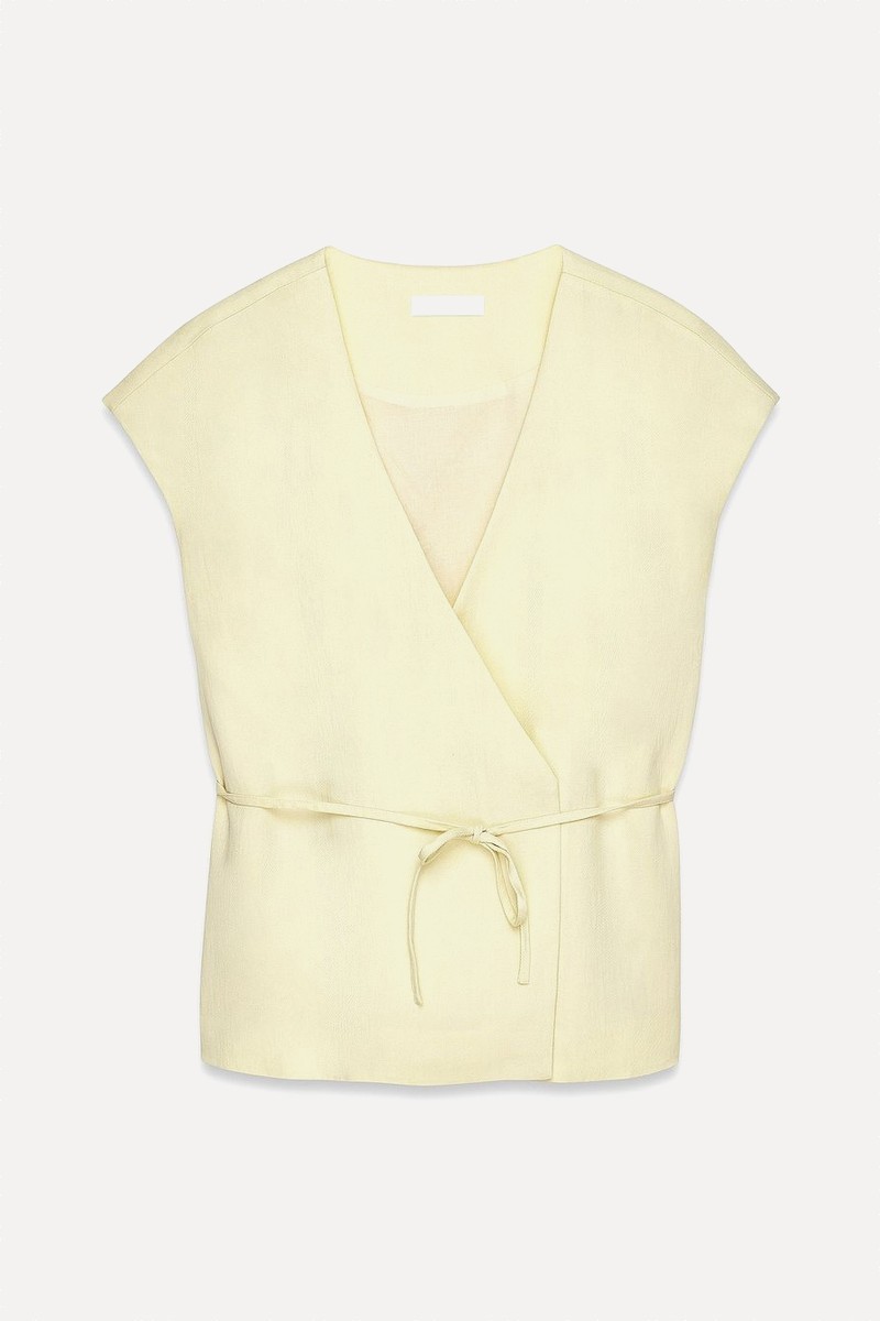 Belted Wrap Top