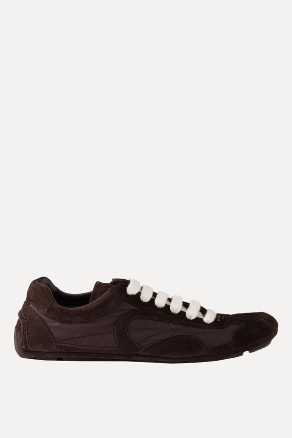 Montecarlo Re-Edition 2005 Suede & Re-Nylon Sneakers from Prada
