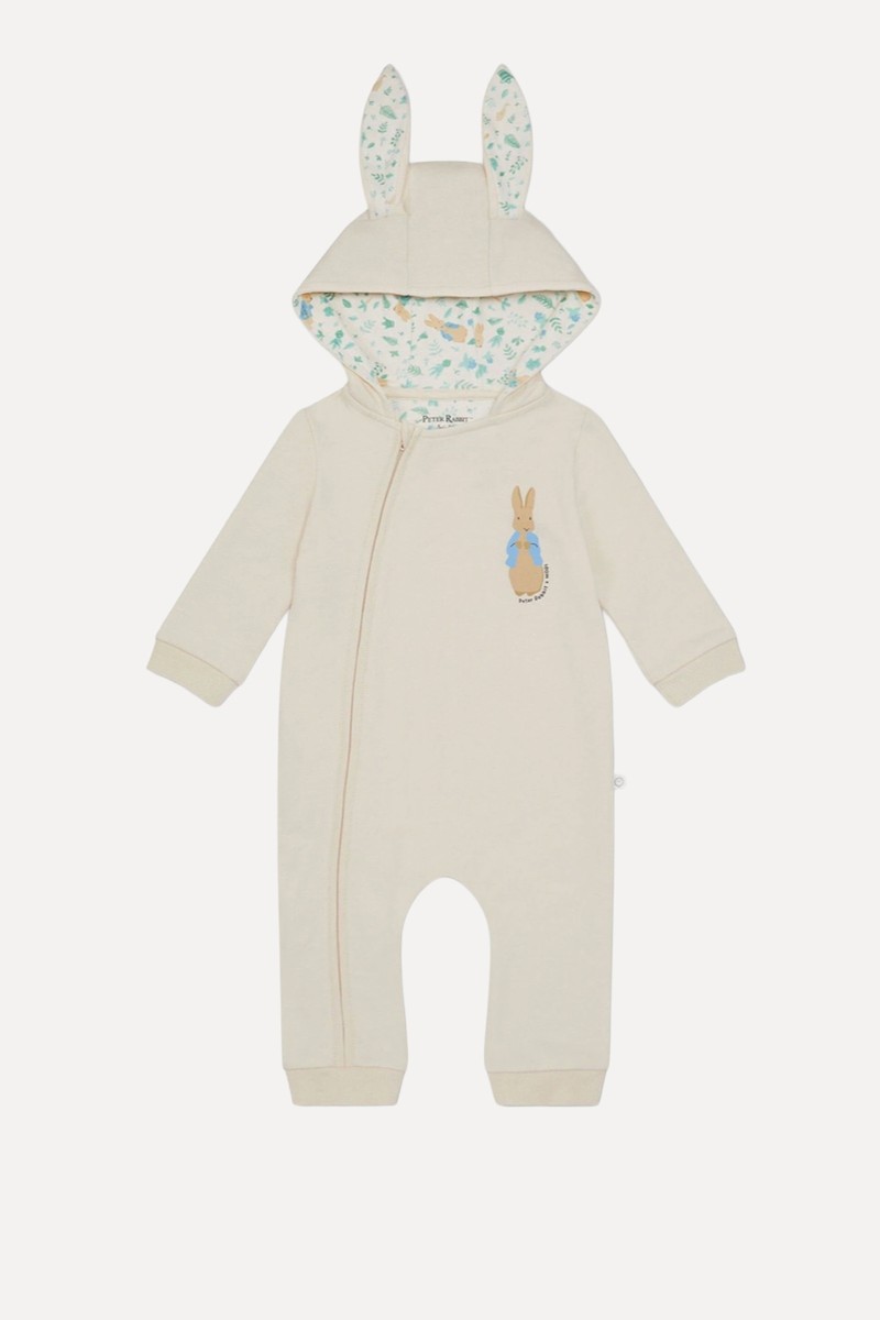 Peter Rabbit Supersoft Hooded Zip-Up Pramsuit from MORI