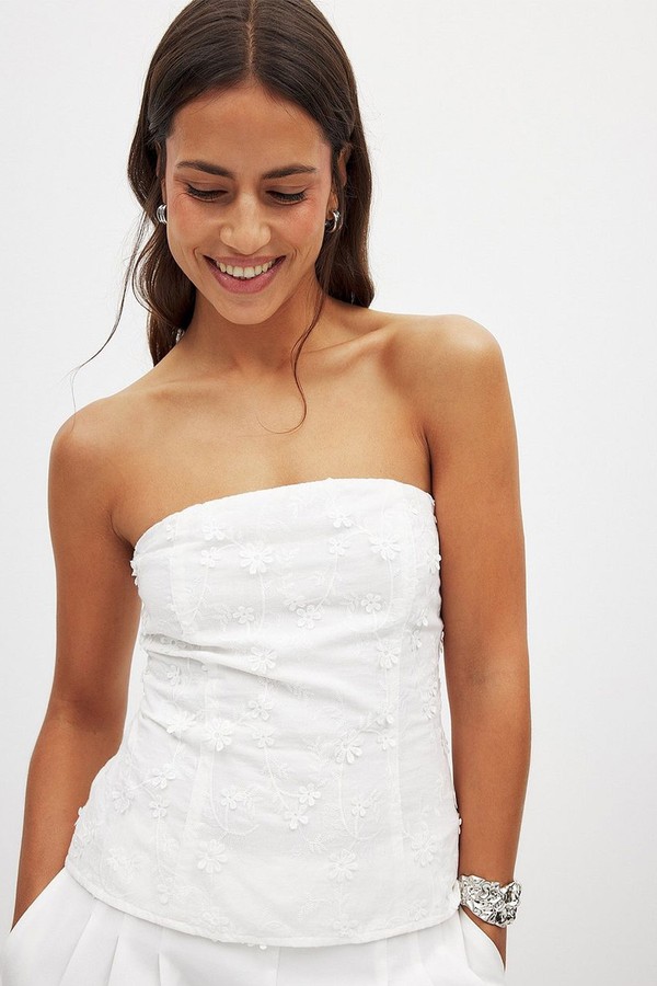 Embroidered Bandeau Top from Na-kd