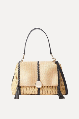 Braided Leather-Trimmed Raffia Bag  from Chloé