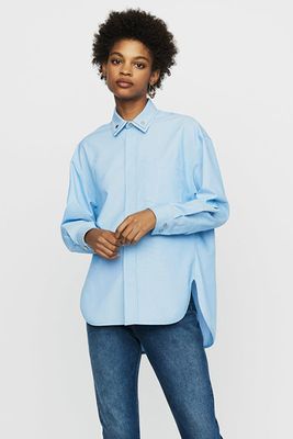 Oversized Blouse With Double-Collar Shirt from Maje