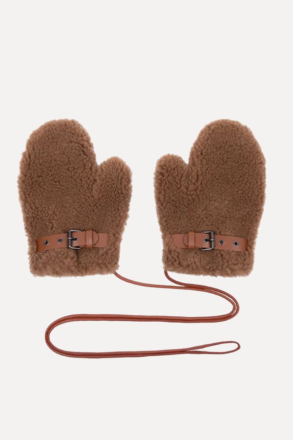 Shearling Mittens from De Savary London