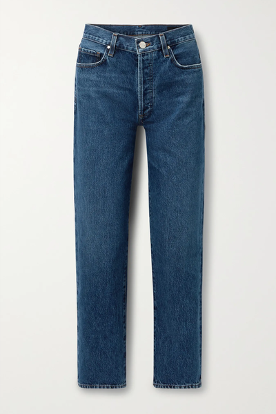 The Harper Mid-Rise Slim-Leg Jeans from Goldsign