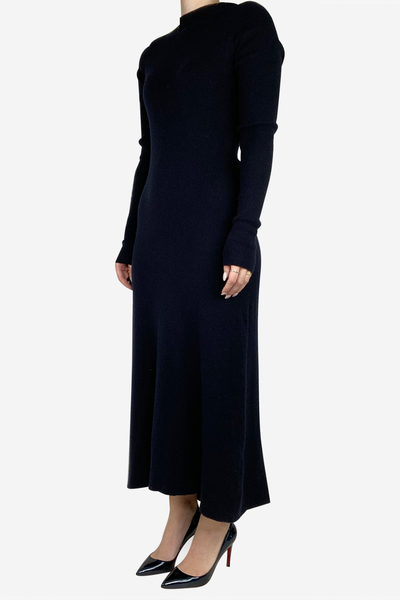 Navy Cashmere Maxi Dress, £230 | Raey