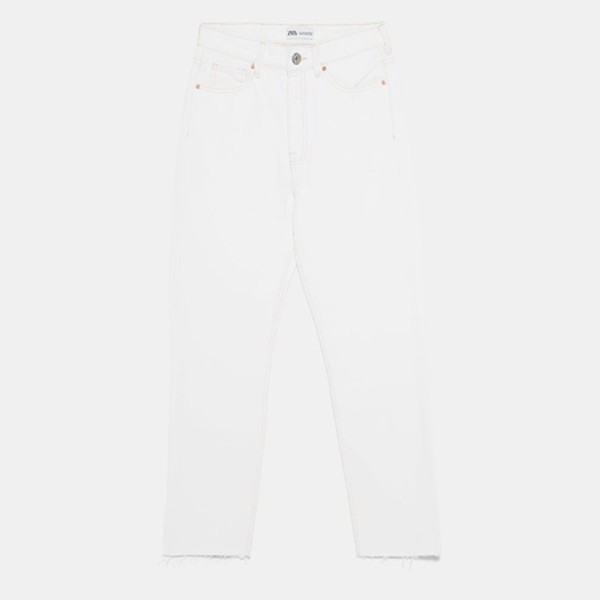 Hi-Rise Straight-Leg Jeans from Zara