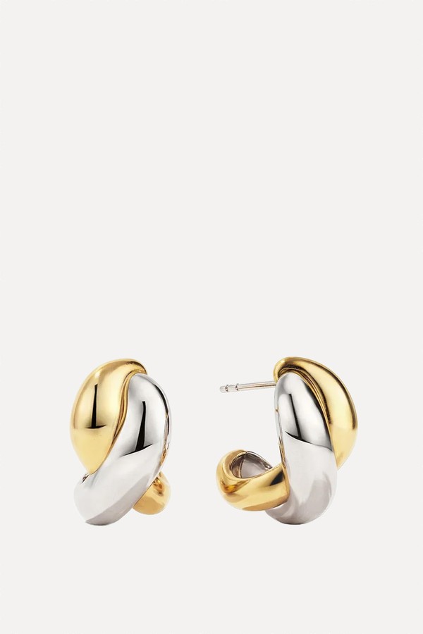 Brioche Mixed Metal Hoops from Mejuri