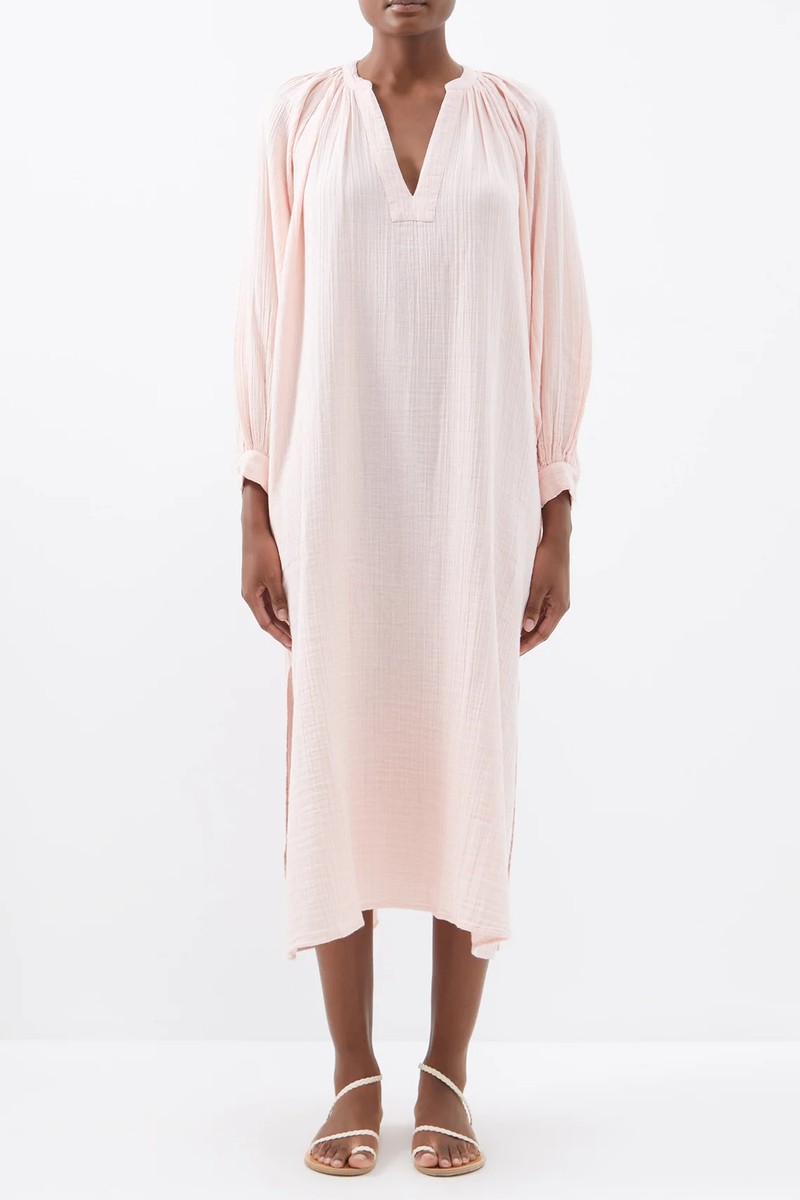 Julia Organic Cotton-Gauze Midi Dress from Anaak