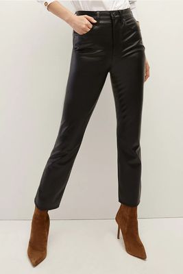 Carly Kick-Flare Vegan Leather Pant