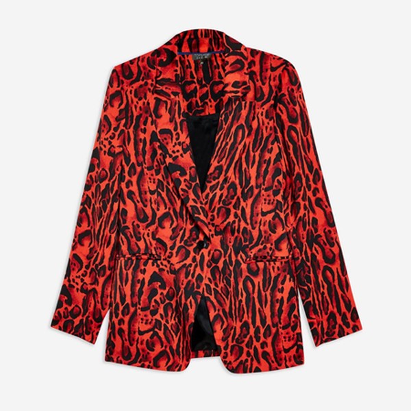Leopard Print Suit Jacket from Topshop