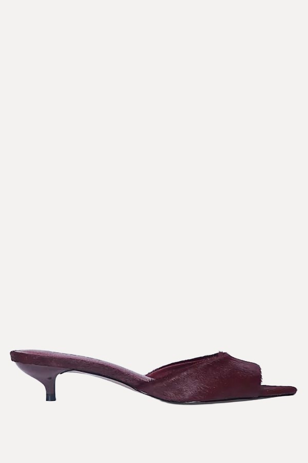 Alba Peep Toe Kitten Heel Mules