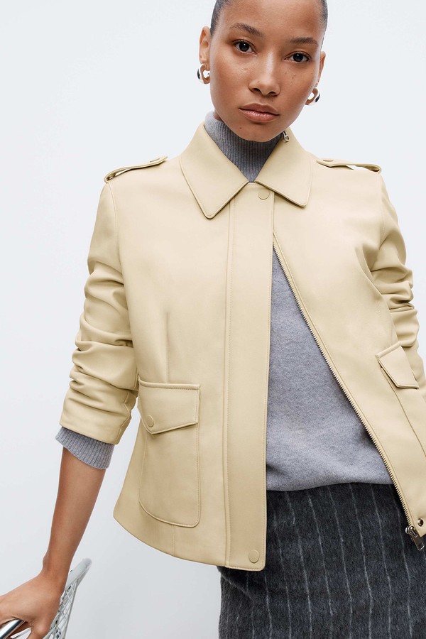 Faux Leather Harrington Jacket from Marks & Spencer