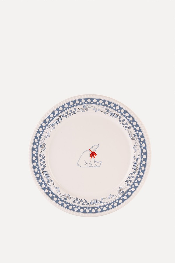 Christmas Polar Bear Print Dinner Plates
