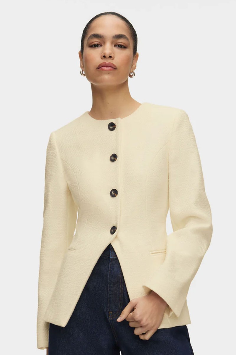 Daphne Waisted Boucle Blazer from Aligne