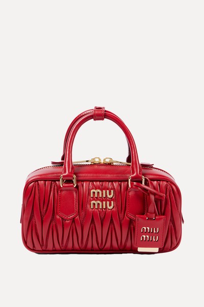 Arcadie Small Matelassé Leather Tote Bag from Miu Miu