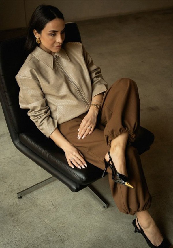 Balloon Hem Mid Waist Pants