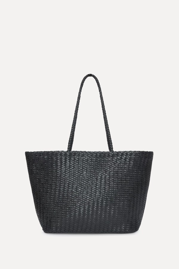 Braided Leather Tote Bag from The White Company