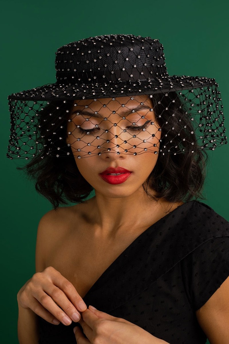 The Dietrich Dazzle: Boater Hat from Sahar Millinery