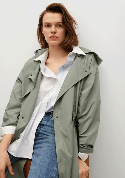 Foldaway Water-Repellent Raincoat from Mango