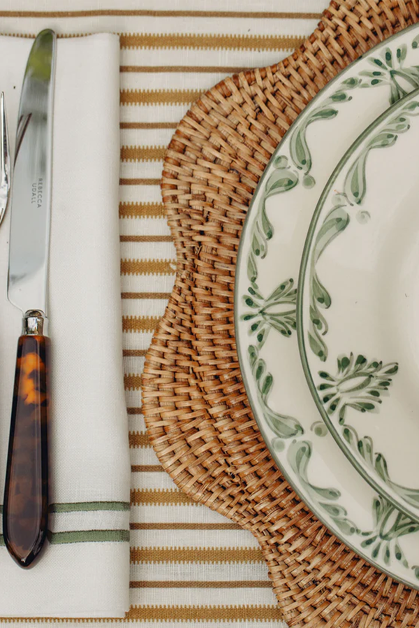 Rattan Scalloped Placemat from Rebecca Udall