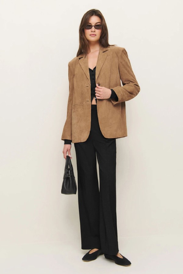 Leon Oversized Suede Blazer
