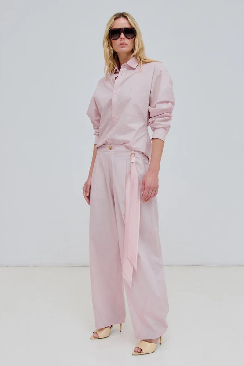 Phebe Silk Scarf Adorned Pants from Darkpark