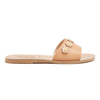 Fabrizio Viti Paola Embellished Leather Slides from Ancient Greek Sandals