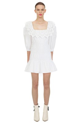 Cotton Poplin Mini Dress