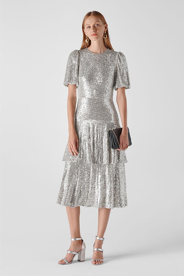 Arabelle Sequin Midi Dress from Whistles