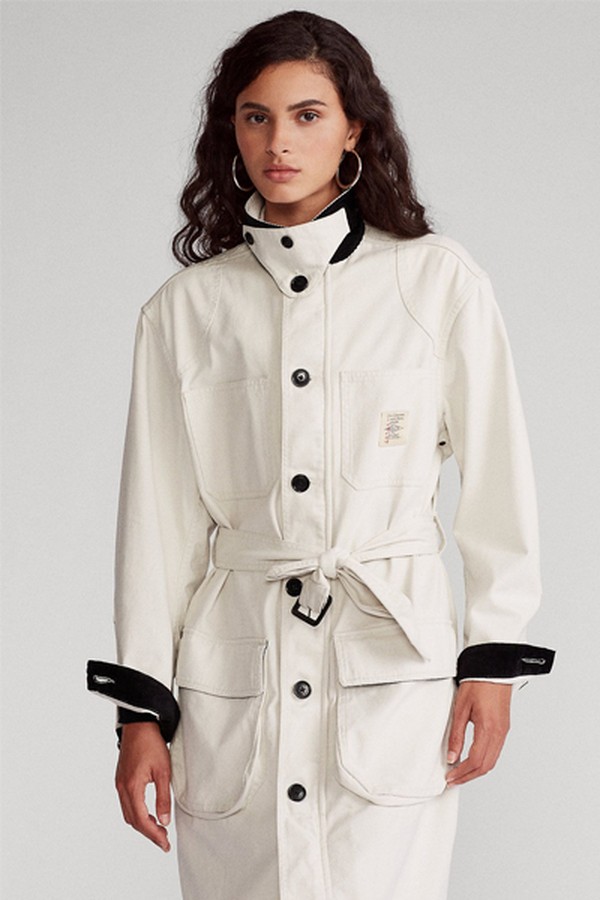 Cotton Canvas Trench Coat