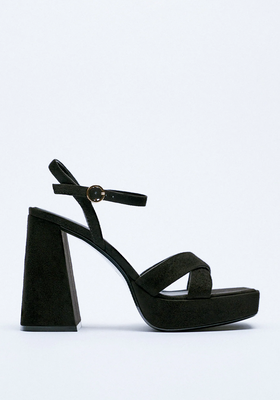 Platform Sandals With Ankle Strap from Zara