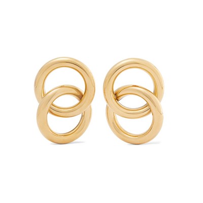 Interlock Gold-Tone Earrings from Laura Lombardi