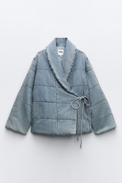 QUILTED DENIM JACKET  from Zara