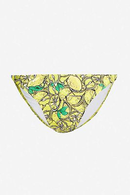 Halle Lemon-Print Bikini Bottoms from Diane Von Furstenberg