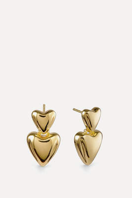 Gold Heart Earrings from Otiumberg