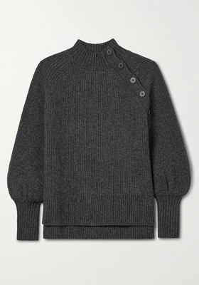 Cara Ribbed Wool-Blend Turtleneck Sweater from Cefinn