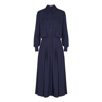 Heteana Navy Midi Shirt Dress from BOSS