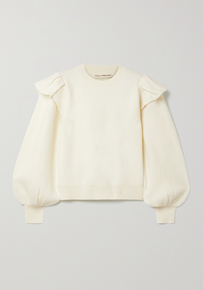 Lorean Ruffled Merino Wool Sweater from Ulla Johnson