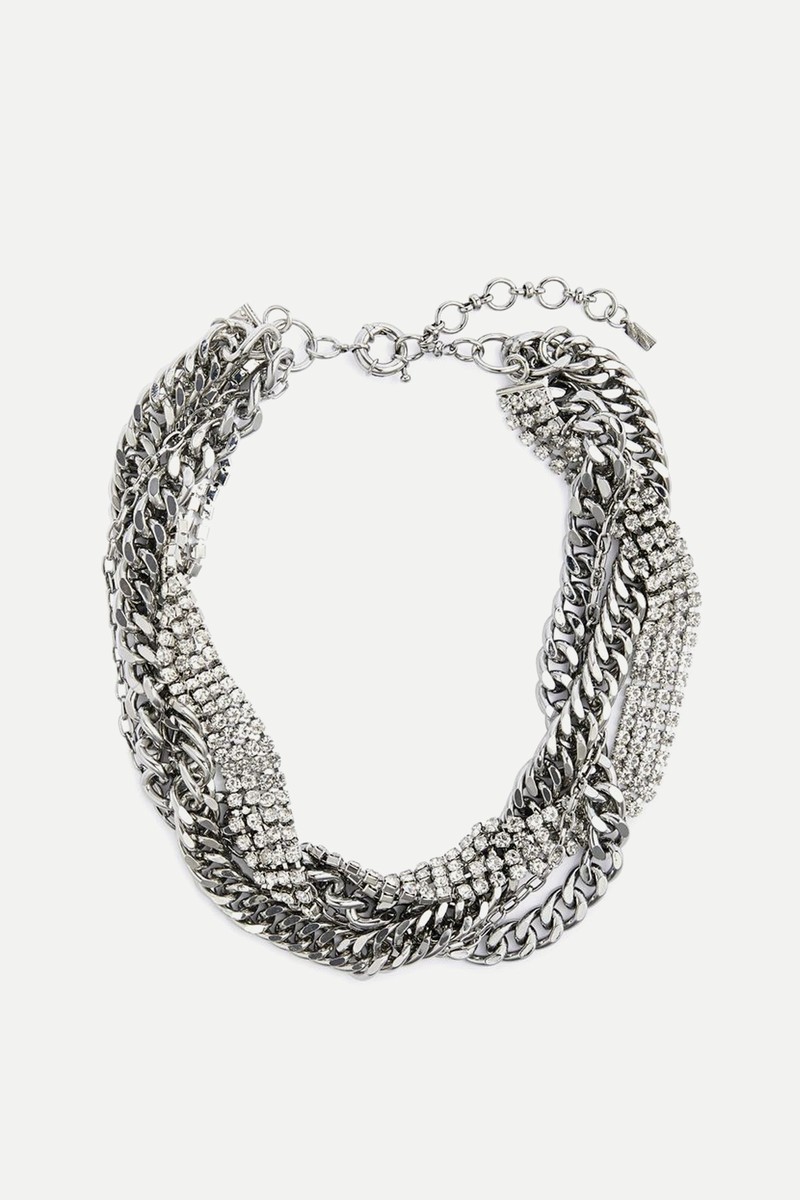 Twisted Crystal-Embellished Necklace from Kenneth Jay Lane
