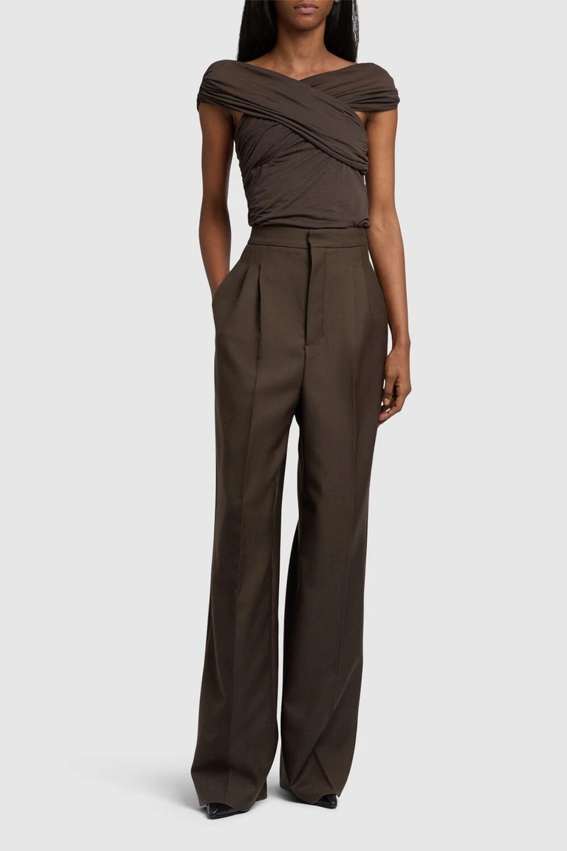Draped Cotton Blend Jersey Top from AMI Paris